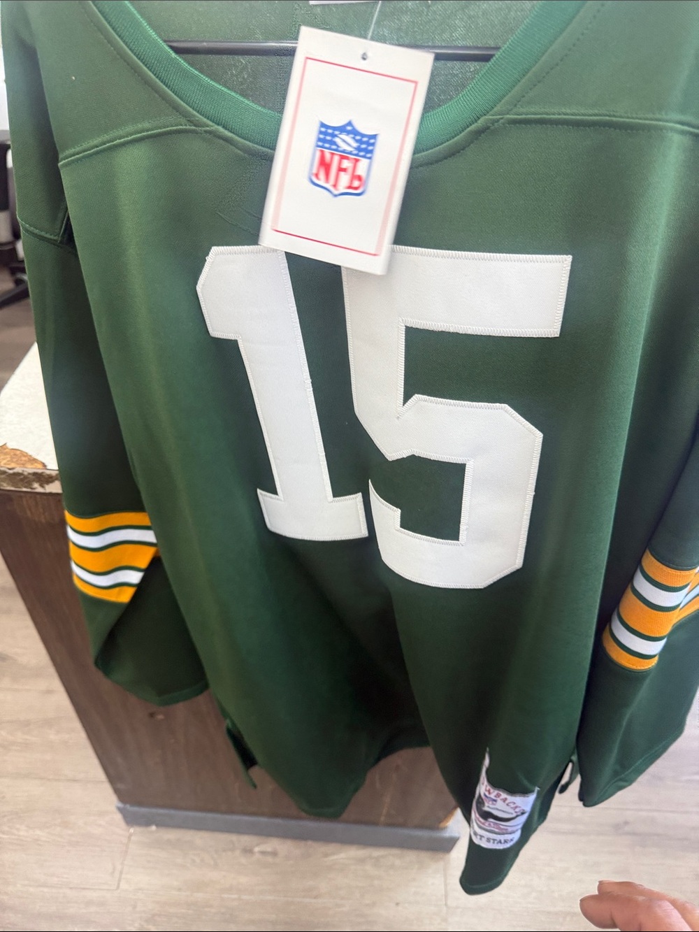 NFL Green Bay packers Bart Starr #15 Football Jersey by Mitchell Ness